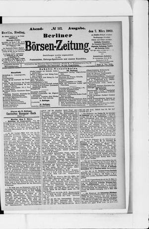 Berliner Börsen-Zeitung vom 07.03.1902