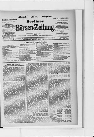 Berliner Börsen-Zeitung vom 02.04.1902
