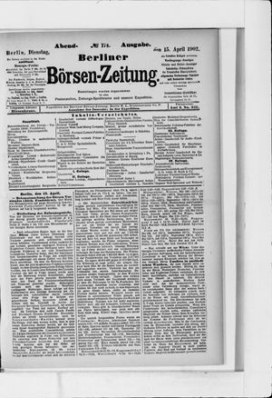 Berliner Börsen-Zeitung vom 15.04.1902