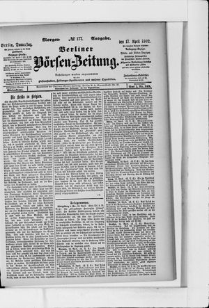 Berliner Börsen-Zeitung on Apr 17, 1902