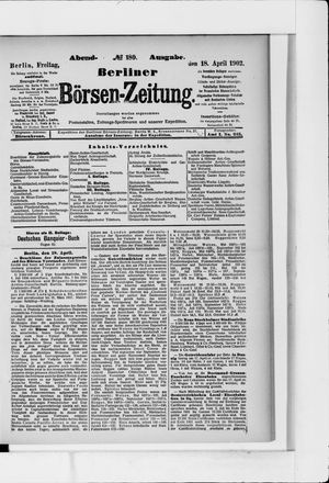 Berliner Börsen-Zeitung vom 18.04.1902