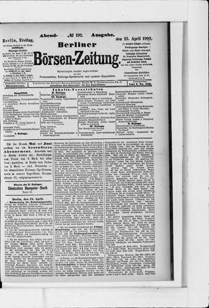 Berliner Börsen-Zeitung vom 25.04.1902