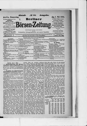 Berliner Börsen-Zeitung vom 01.05.1902