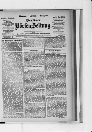Berliner Börsen-Zeitung vom 03.05.1902