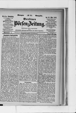Berliner Börsen-Zeitung vom 10.05.1902