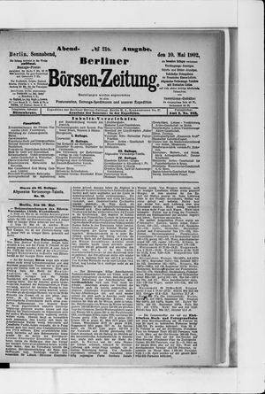 Berliner Börsen-Zeitung vom 10.05.1902
