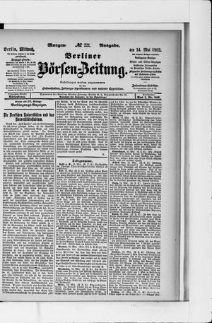 Berliner Börsen-Zeitung on May 14, 1902