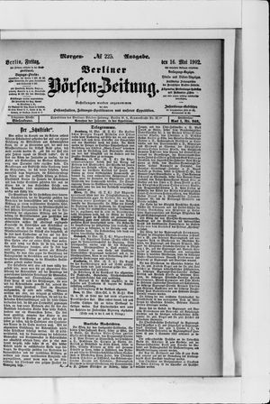 Berliner Börsen-Zeitung vom 16.05.1902