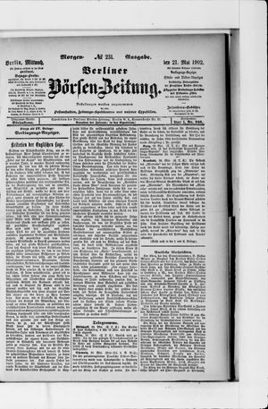 Berliner Börsen-Zeitung vom 21.05.1902