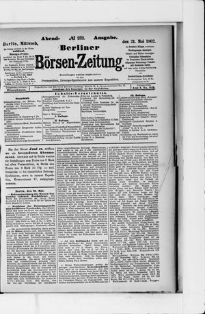 Berliner Börsen-Zeitung vom 21.05.1902