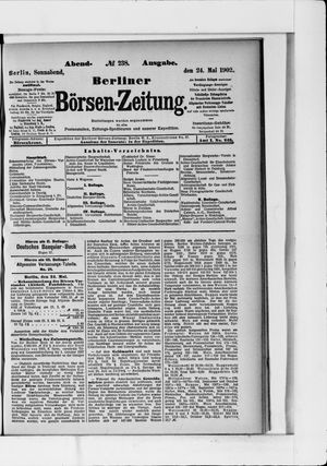 Berliner Börsen-Zeitung vom 24.05.1902