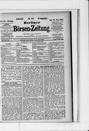 Berliner Börsen-Zeitung vom 26.05.1902