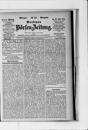 Berliner Börsen-Zeitung vom 28.05.1902