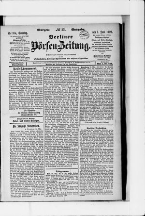 Berliner Börsen-Zeitung vom 01.06.1902