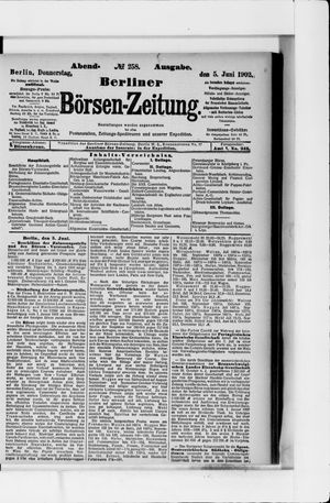 Berliner Börsen-Zeitung on Jun 5, 1902