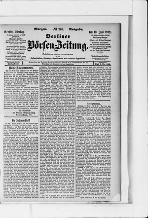 Berliner Börsen-Zeitung vom 10.06.1902