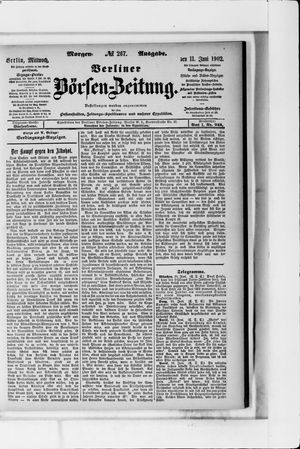 Berliner Börsen-Zeitung vom 11.06.1902