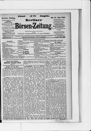 Berliner Börsen-Zeitung vom 13.06.1902