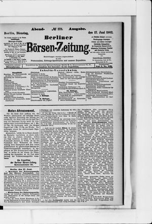 Berliner Börsen-Zeitung on Jun 17, 1902