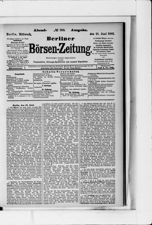 Berliner Börsen-Zeitung vom 18.06.1902