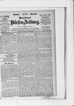 Berliner Börsen-Zeitung on Jun 25, 1902