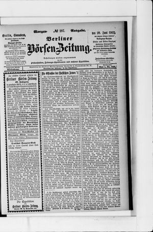 Berliner Börsen-Zeitung on Jun 28, 1902