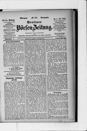 Berliner Börsen-Zeitung on Jul 2, 1902