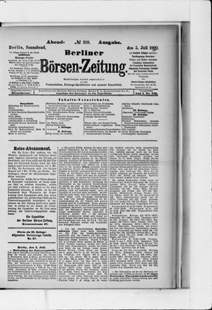 Berliner Börsen-Zeitung vom 05.07.1902