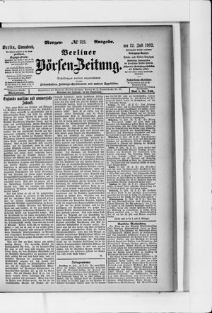 Berliner Börsen-Zeitung on Jul 12, 1902