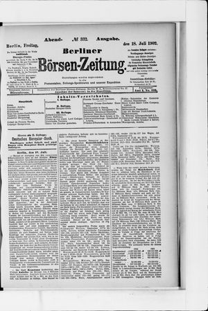 Berliner Börsen-Zeitung on Jul 18, 1902