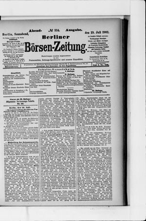 Berliner Börsen-Zeitung on Jul 19, 1902