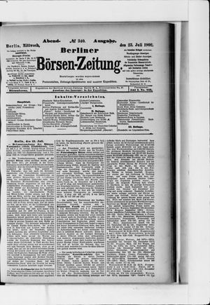 Berliner Börsen-Zeitung vom 23.07.1902