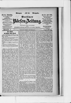 Berliner Börsen-Zeitung on Jul 24, 1902