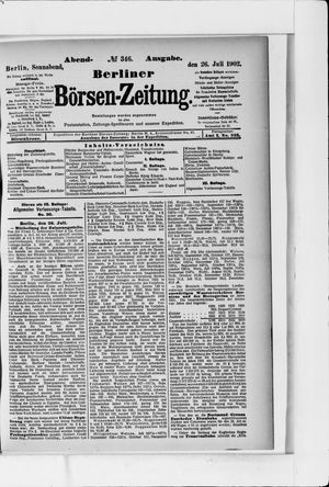 Berliner Börsen-Zeitung vom 26.07.1902