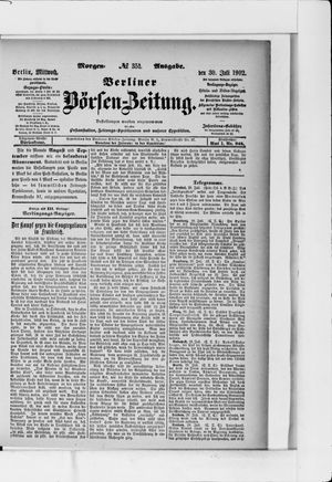 Berliner Börsen-Zeitung vom 30.07.1902
