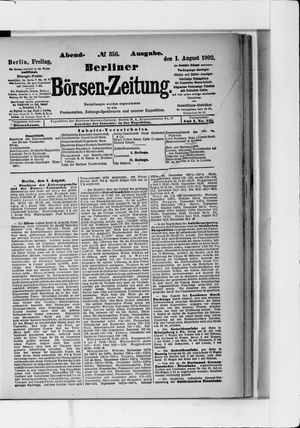 Berliner Börsen-Zeitung vom 01.08.1902
