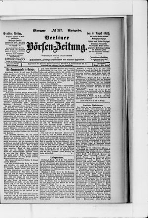 Berliner Börsen-Zeitung vom 08.08.1902