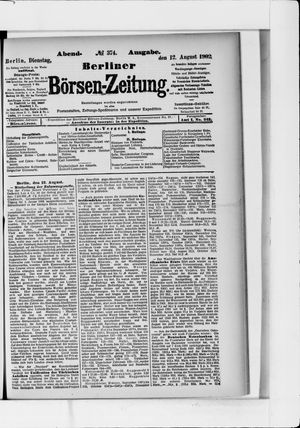 Berliner Börsen-Zeitung vom 12.08.1902