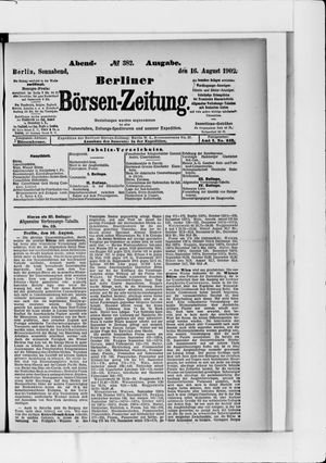 Berliner Börsen-Zeitung on Aug 16, 1902