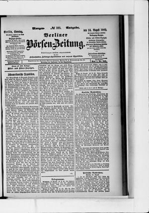 Berliner Börsen-Zeitung on Aug 24, 1902