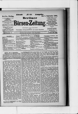 Berliner Börsen-Zeitung vom 05.09.1902