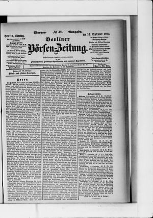 Berliner Börsen-Zeitung vom 14.09.1902