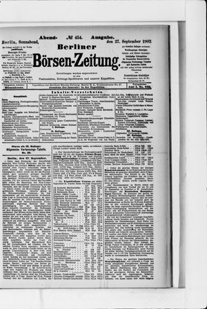 Berliner Börsen-Zeitung vom 27.09.1902