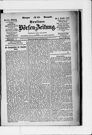 Berliner Börsen-Zeitung vom 01.10.1902