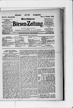 Berliner Börsen-Zeitung vom 04.10.1902