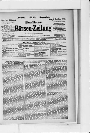 Berliner Börsen-Zeitung vom 08.10.1902