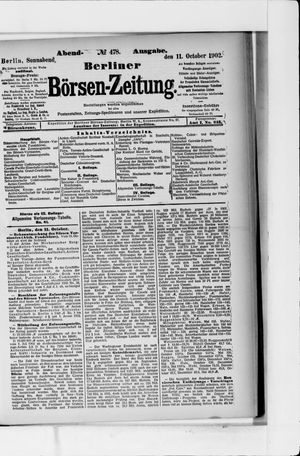 Berliner Börsen-Zeitung vom 11.10.1902
