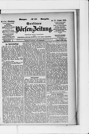 Berliner Börsen-Zeitung vom 18.10.1902