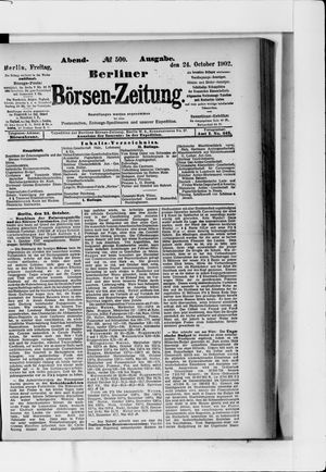 Berliner Börsen-Zeitung vom 24.10.1902