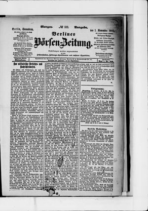 Berliner Börsen-Zeitung on Nov 1, 1902